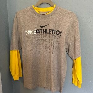 Nike Athletics Gray and Yellow Layered Shirt